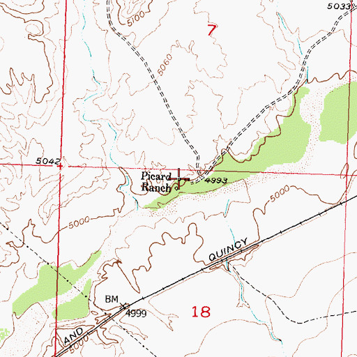 Topographic Map of Picard Ranch, WY
