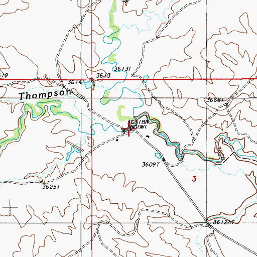 Topographic Map of Pierce Ranch, WY