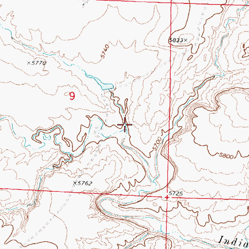 Topographic Map of Pike Draw, WY