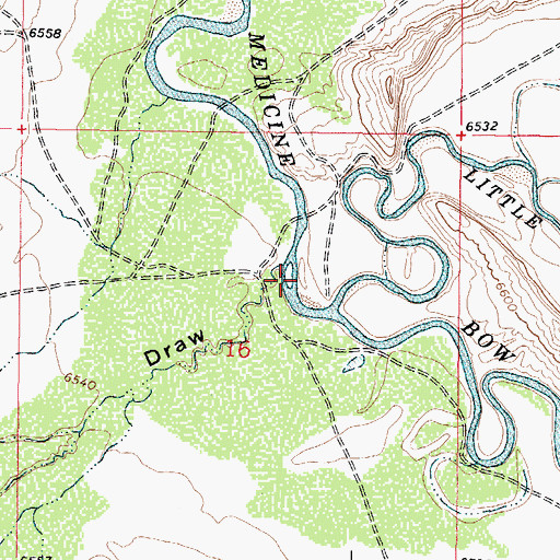 Topographic Map of Pine Draw, WY