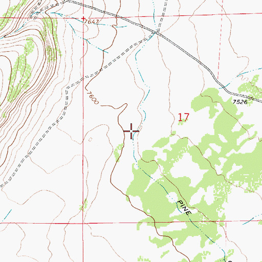 Topographic Map of Pine Grove Canal, WY