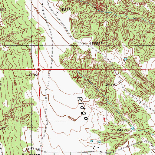 Topographic Map of Pine Ridge, WY