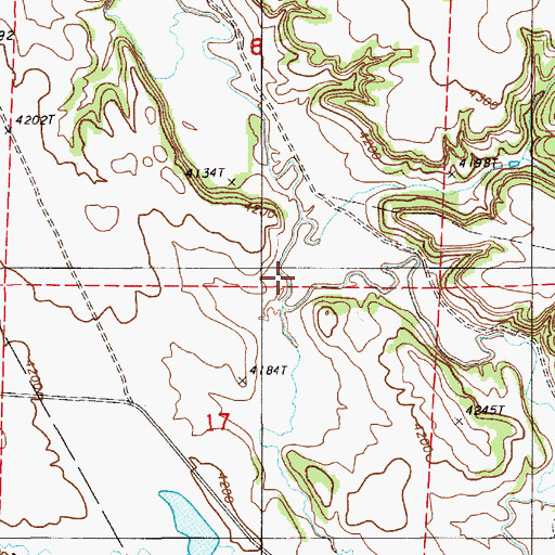 Topographic Map of Pine Ridge Creek, WY