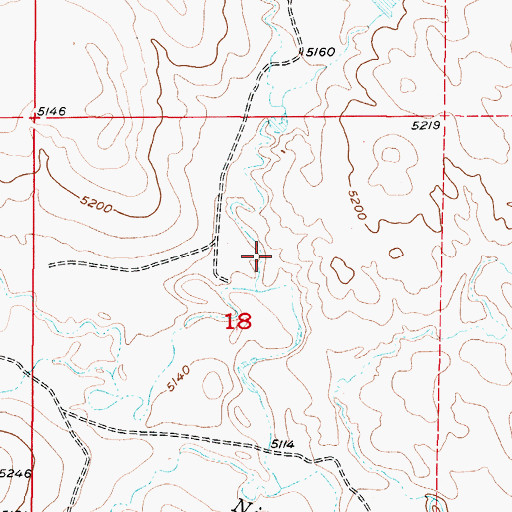 Topographic Map of Pine Tree Draw, WY