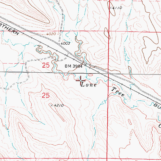 Topographic Map of Pinhead Creek, WY
