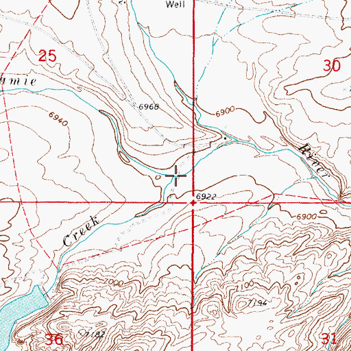Topographic Map of Pinto Creek, WY