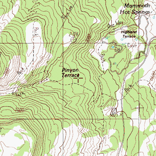 Topographic Map of Pinyon Terrace, WY