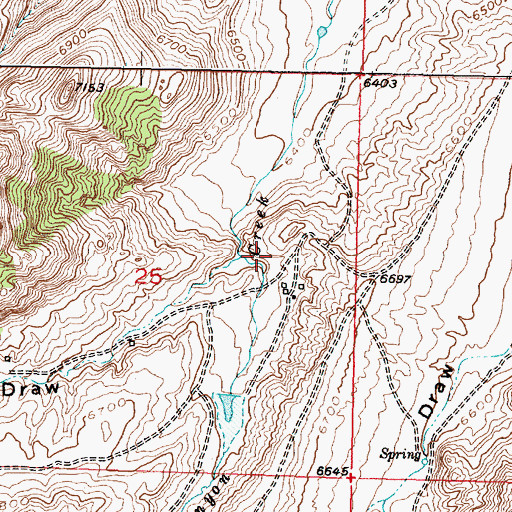 Topographic Map of Pistol Draw, WY