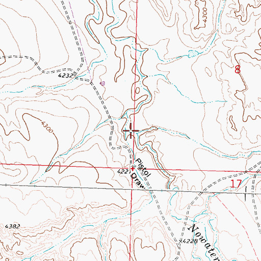 Topographic Map of Pistol Draw, WY