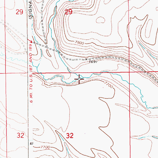 Topographic Map of Pixley Creek, WY