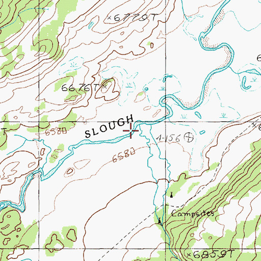 Topographic Map of Hornaday Creek, WY