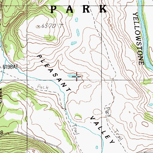 Topographic Map of Pleasant Valley, WY