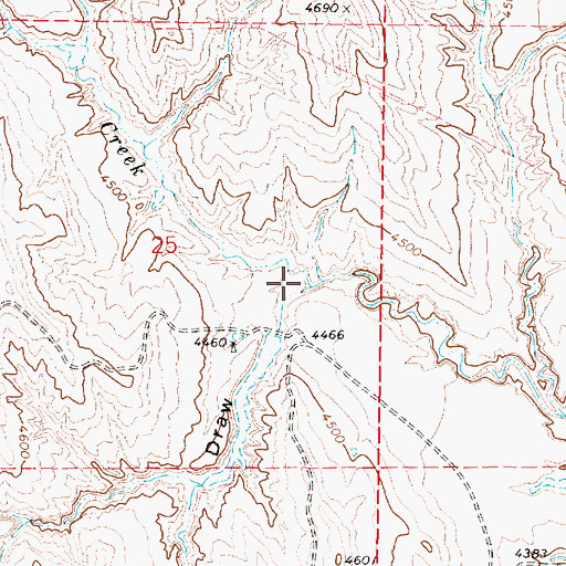 Topographic Map of Ploessers Draw, WY