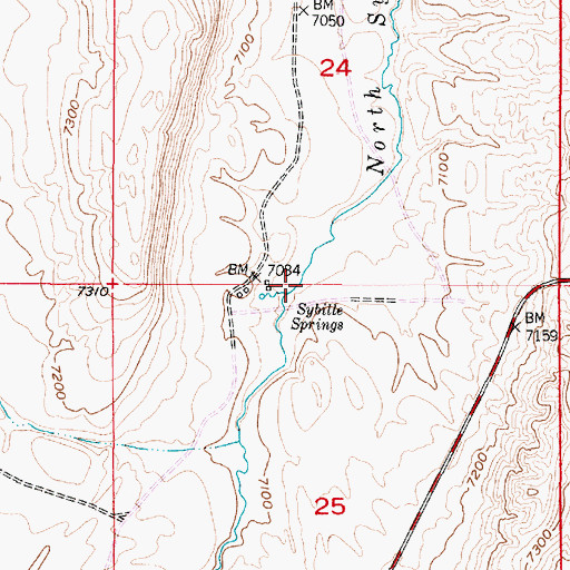 Topographic Map of Plumbago Creek, WY