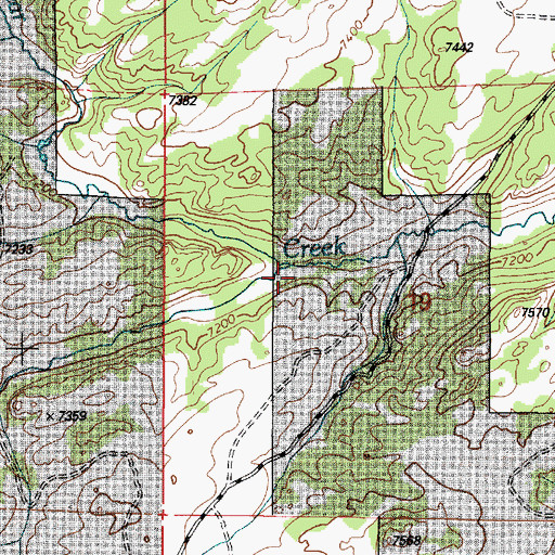 Topographic Map of Pole Draw, WY