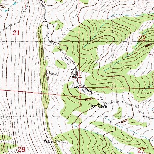 Topographic Map of Pole Patch, WY