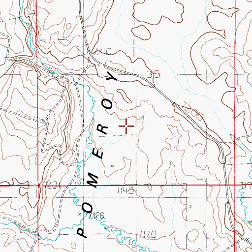 Topographic Map of Pomeroy Basin, WY