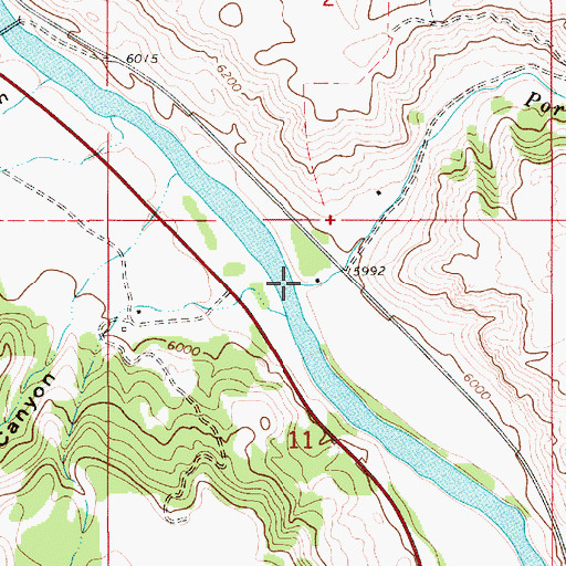 Topographic Map of Porcupine Creek, WY