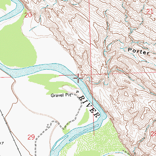 Topographic Map of Porter Draw, WY