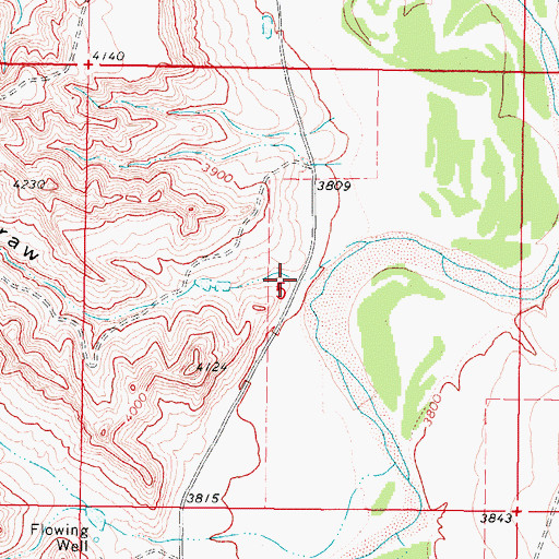 Topographic Map of Post Draw, WY