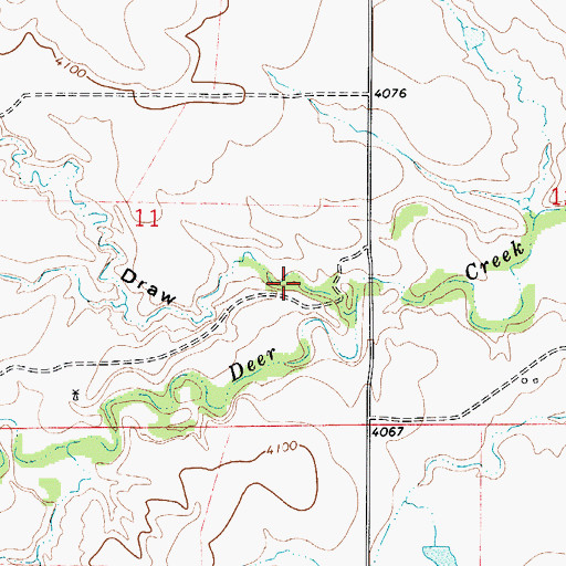 Topographic Map of Post Draw, WY