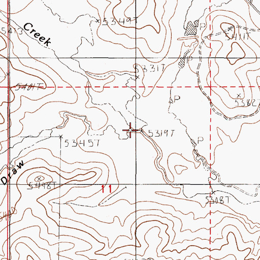 Topographic Map of Potts Draw, WY