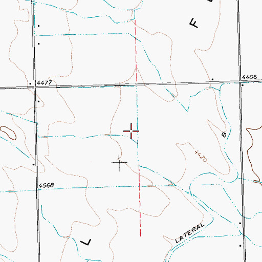 Topographic Map of Powell Flats, WY