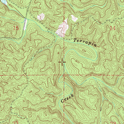 Topographic Map of Camp Creek, AL