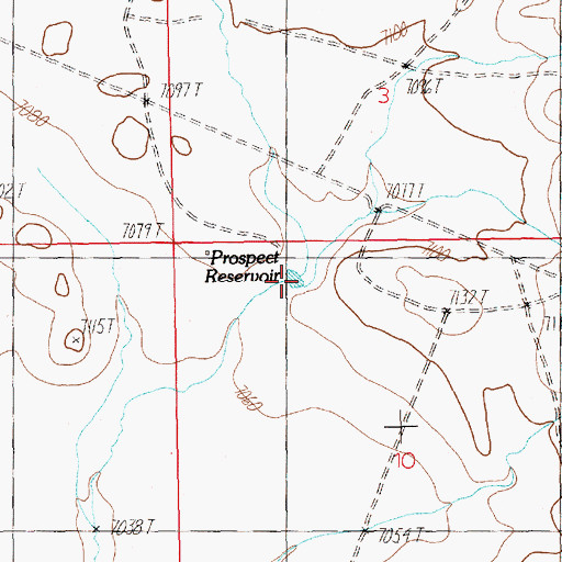 Topographic Map of Prospect Reservoir, WY