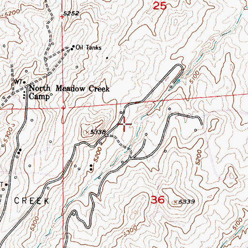 Topographic Map of Pugsley Draw, WY