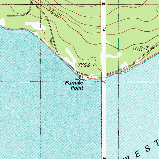 Topographic Map of Pumice Point, WY