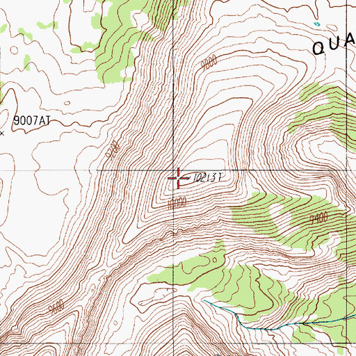 Topographic Map of Quadrant Mountain, WY