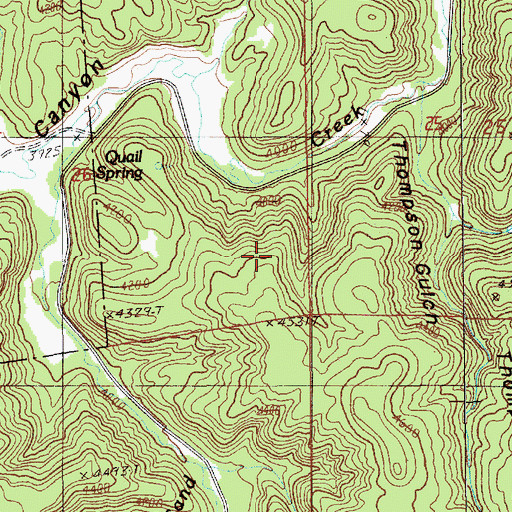 Topographic Map of Quail Spring, WY