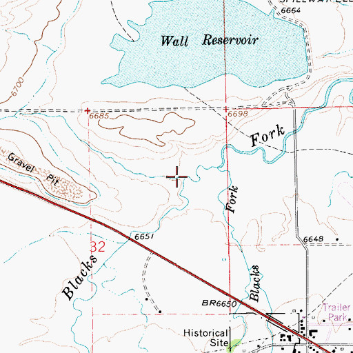 Topographic Map of Quarry Creek, WY