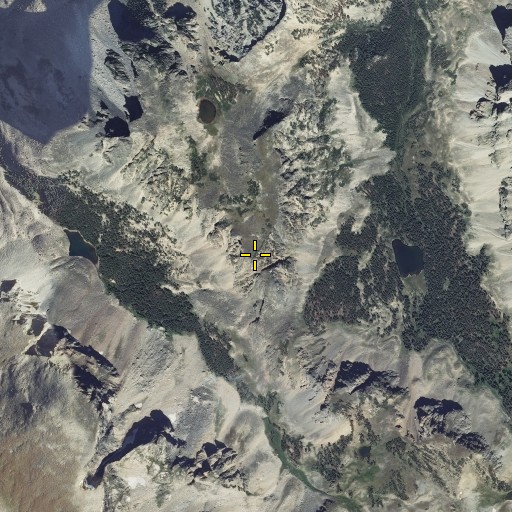 Aerial/Satellite Image of Quintuple Peaks, WY