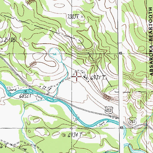Topographic Map of R D S Ranch, WY