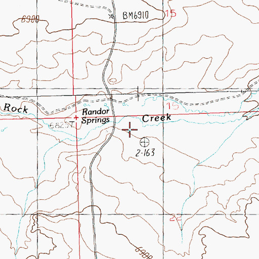 Topographic Map of Rador Springs, WY