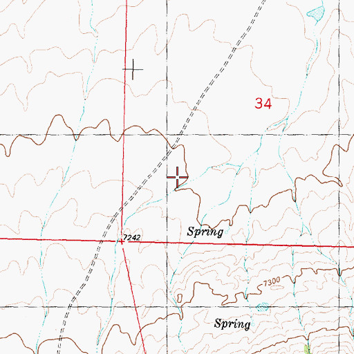 Topographic Map of Ram Canyon, WY