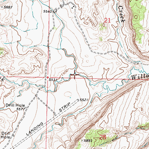 Topographic Map of Ranch Creek, WY
