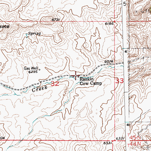 Topographic Map of Rankin Cow Camp, WY