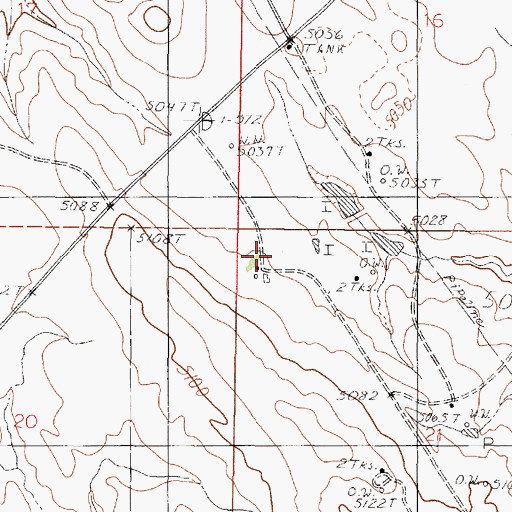 Topographic Map of Rassback Ranch, WY