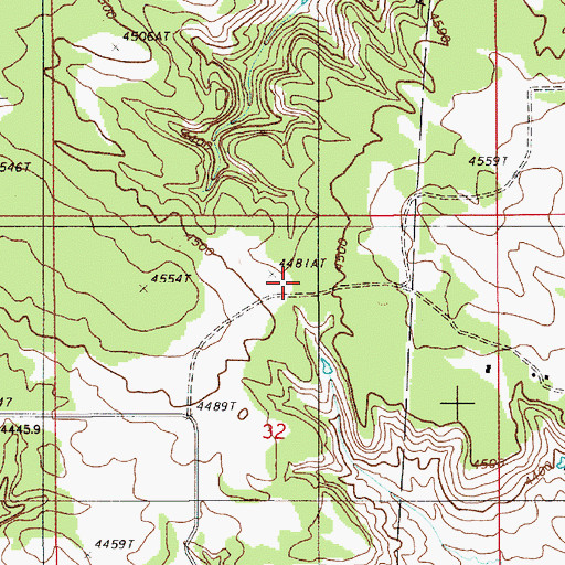 Topographic Map of Rathbun School, WY