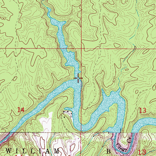 Topographic Map of Caney Creek, AL