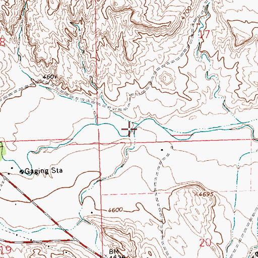 Topographic Map of Rattlesnake Gulch, WY