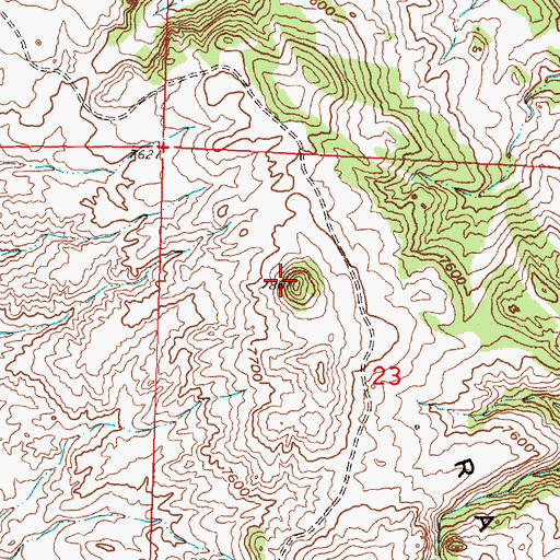 Topographic Map of Rattlesnake Hills, WY