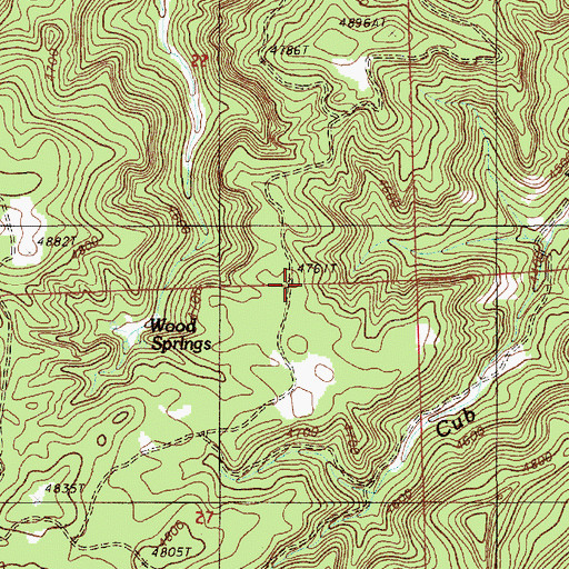 Topographic Map of Rauth Trail, WY