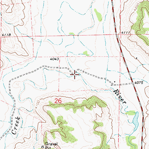 Topographic Map of Rawhide Creek, WY
