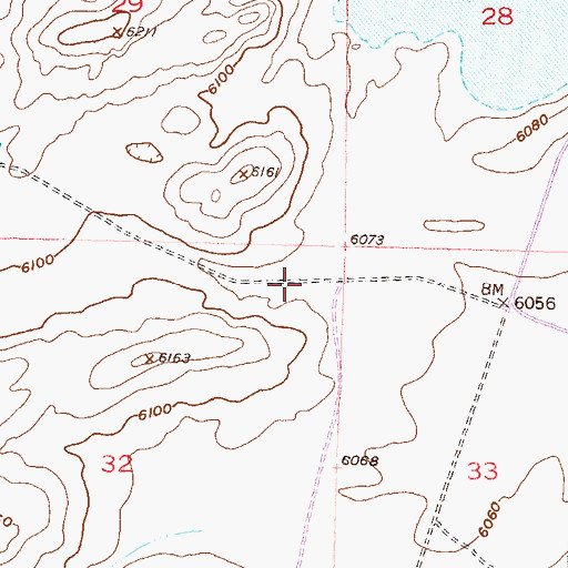 Topographic Map of Rawlins Draw, WY