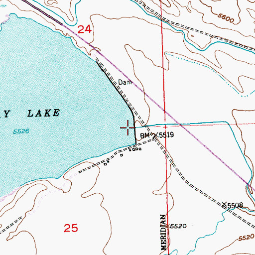 Topographic Map of Ray Lake, WY