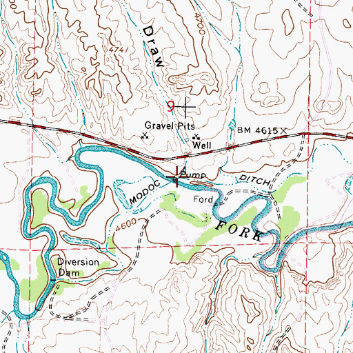 Topographic Map of Read Draw, WY